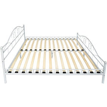 TecTake LETTO METALLO CON RETE STRUTTURA MATRIMONIALE MODERNO - modelli differenti - (180x200cm, Bianco | no. 401726)