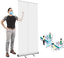 Topniu. (Usando in affari) Start Start Start Start Sangue con stand Up Stand Clear Retractable Shield Shield Barriera Protective Schermo sociale di distanziamento sociale per la sala d'attesa della ba