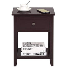 Giantex Comodino Fine Comodino immagazzinaggio del cassetto Room Decor ripiano più Basso Mobili for la casa di immagazzinaggio Governo di Legno