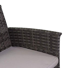 Am Group Home Set Mobili Giardino 4 posti con tavolino, poltroncine, divanetto in polyrattan Esterno Giardino, Salottino da Giardino - Nettuno (Tortora)