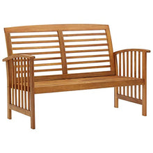 Panchina da giardino in legno massiccio di acacia, 119 cm