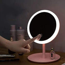 GJNVBDZSF Specchio da toeletta, Specchio da Trucco per Bagno, Specchio da Tavolo con Specchio Illuminato a LED Pieghevole