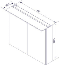 Fackelmann LED specchio da bagno 80 cm Rovere Chiaro efficienza energetica A + + Serie B. perfetto