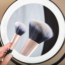 WZDD Specchio da Trucco da Parete 10X Ingrandimento, Specchio Cosmetico Ingranditore da Parete, Specchio Bagno con Luce LED, Allungabile per Bagno, Spa, Hotel