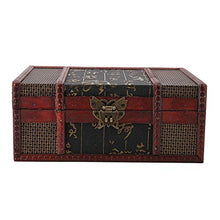 Custodia in Legno retrò Scatola portaoggetti in Legno Vintage Scatola portaoggetti per Gioielli con Libri di Grandi Dimensioni(1)