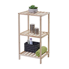 Mendler Scaffale arredo bagno HWC-B54 legno di abete 3x ripiani