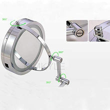 CENPEN, specchio per il bagno, specchio da trucco con ingrandimento a LED a doppio lato, ingrandimento regolabile 5x, specchio cosmetico a LED da parete, rotazione a 360°, luce Vanity Mirro