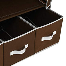 Festnight Guardaroba Portatile, Armadio in Tessuto Marrone 87x49x159 cm