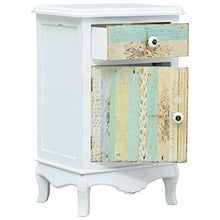 vidaXL Tavolo da comodino, in MDF, 40 x 30 x 62 cm, colore: bianco