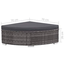 vidaXL Divano Set da Giardino 16 pz in Polyrattan Grigio Sofà Salotto Esterni