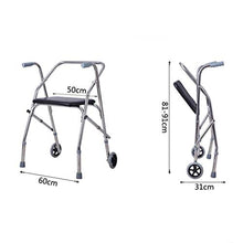 Telaio da passeggio Con Ruote Pieghevole con Sedile per Anziani Disabili Stampella Antiscivolo (Colore : A)