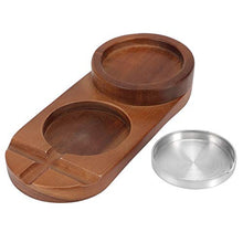 Vassoio per tazza da whisky durevole Supporto per sigari in legno Accessorio per whisky Vassoio in vetro per whisky Posacenere(Oval (with ashtray))