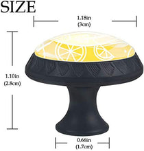 Limone Frutta Tropicale Modello Giallo Pomelli per Porta Set di 4 Pomelli per Mobili Manopole per Cassetti Cucina Armadio Vetro