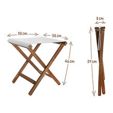com-four® Sgabello Pieghevole in Legno - Sedia Pieghevole compatta - Sgabello Pieghevole salvaspazio - Ideale per Giardino, Campeggio (1 Pezzo - Sgabello Pieghevole Marrone/Grigio)