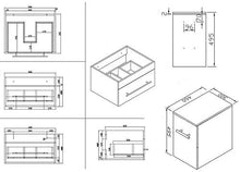 Set di mobili da bagno Fortuna nero satinato