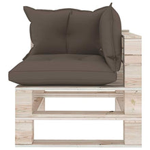vidaXL Divano da Giardino Pallet 4 Posti con Cuscini in Legno di Pino