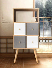 Elegante Semplicità Cassettiera Stile Scandinavo Nordico - Effetto Rovere Bianco e Chiaro con Gambe Affusolate - Dispone Di 4 Cassetti a Chiusura Morbida - Mobili per Camera da Letto Moderni e Contem
