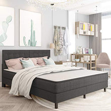 FAMIROSA Letto a Molle Grigio Scuro in Tessuto 160x200 cm-4713