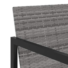 FAMIROSA Set da Pranzo da Giardino 5 pz con Cuscini in Polyrattan Grigio-3117