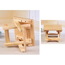 Duless Sgabello pieghevole in legno massiccio Mazza, sgabello quadrato