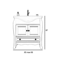 Shop Chic Arredo bagno in stile contemporaneo base con lavabo 65 cm