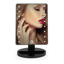 Stella Fella. Nuovo Desktop Multi-Funzione di Stoccaggio Specchio di Vanità Riempire La Luce Rotante Specchio Touch Sensor Dimming Specchio 10 Volte Specchio for Il Trucco Nero