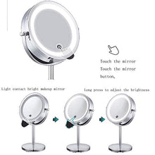 Specchio per Il Trucco, Specchi per Il Trucco del Bagno Specchi per la Doccia 10 X Ingrandimento 7 Specchio per Il Trucco bifacciale Lente d'Ingrandimento Indipendente Illuminato a LED