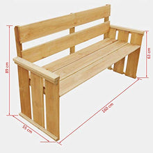 FAMIROSA Panchina da Giardino 160 cm in Legno di Pino Impregnato