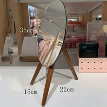 LXRZLS Lo Specchio Portatile di Trucco di Viaggio dello Specchio di Legno del Triangolo dello Specchio di vanità del Legno Solido può Essere girato