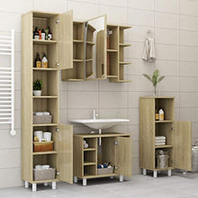 Armadio per il bagno, in rovere Sonoma 30 x 30 x 95 cm