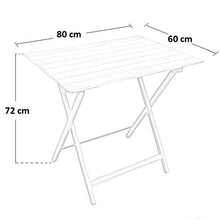 Tavolo bianco-avorio in legno da cm 80x60 richiudibile