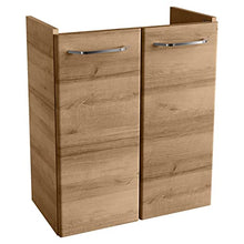 FACKELMANN - Set di mobili da bagno Milano, 3 pezzi, per piccoli bagni, in ceramica, 55 cm e specchio da bagno a LED