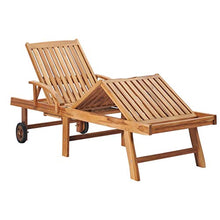 FAMIROSA Lettino Prendisole in Legno Massello di Teak-8015