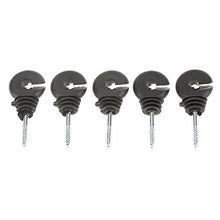 50 pezzi neri a vite in anello isolanti accessori per recinti elettrici per palo in legno
