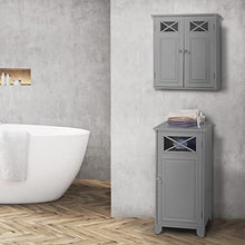 Teamson Home Dawson Arredo Bagno Pensile Con 2 Porte Grigio EHF-6810G