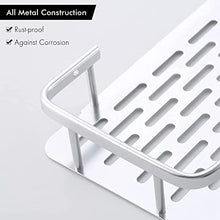 Umi. Essentials 2-Tier Bathroom Shelf No Drill Shower Caddy Organizer Aluminum Rectangle Wall Mount Anodized, A4028BDF