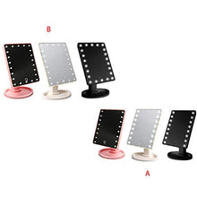 YO-HAPPY Staffa di Supporto, 16/22 LED Touchscreen Oscuramento LED Specchio per Trucco Specchio cosmetico con Rotazione a 360 °