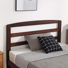 MAXCOO - Letto orizzontale in legno di pino color noce, 4 m