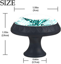 Foglie Di Palma A Forma Geometrica Pomelli per Porta Set di 4 Pomelli per Mobili Manopole per Cassetti Cucina Armadio Vetro