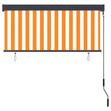 Tenda a rullo per esterni, 140 x 250 cm, bianco e arancione