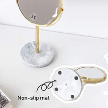 LLG Household Items& Double Sided ingrandimento Trucco dello Specchio, Oro Dressing Table Specchio 180 Gradi Rotazione Libera Migliore for Il Bagno o Camera da Letto del Piano d'appoggio
