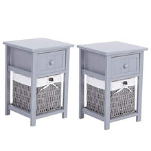 Comò comodino comodino, comodino in legno, per casa ufficio(gray)
