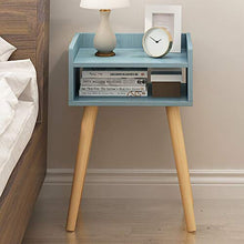 Comodino Casa Camera Accessori Ufficio Universitaria Vintage Comodino Camera da Letto Night Stand Tavolino Legno Gambe Comodino con Blu cassetto di immagazzinaggio tavolini Set Comodino Lato Letto