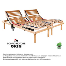 MEMORYLINE Super offerta - Luxury Line rete elettrica motorizzata matrimoniale (doppia singola) con motori OKIN + materassi in memory foam. Dispositivo medico