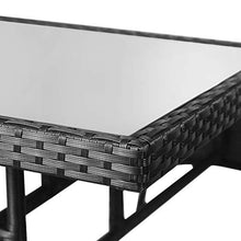 FAMIROSA Tavolo da Giardino Nero 80x80x74 cm in Polyrattan