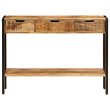 E E-NICES Credenza con 3 Cassetti 110x35x75 cm Legno Massello di Mango