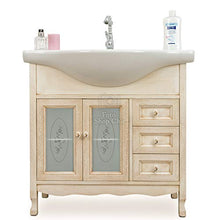 Shop Chic Arredo bagno 85 cm mobile bagno decapato specchio pensile classico