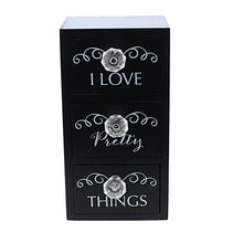 Li'Shay Jewelry - Mobile con 3 cassetti, motivo: "I Love Pretty Things