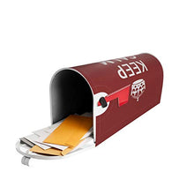 Cover magnetica per cassetta delle poste, con scritta "Keep Calm And Carry On", colore: rosso scuro