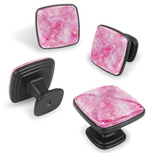Pink Galaxy Universe Print Pomelli per Porta Set di 4 Pomelli per Mobili Manopole per Cassetti Cucina Armadio Vetro